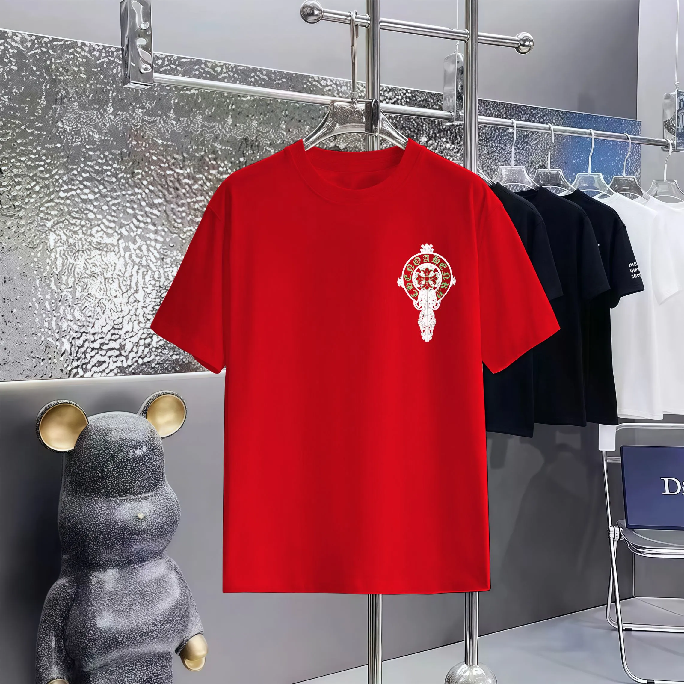 80 Chrome Hearts T 1:1 1×1 Same Style logo OS ：Black，White， ，Red， Gray Size：XS-L